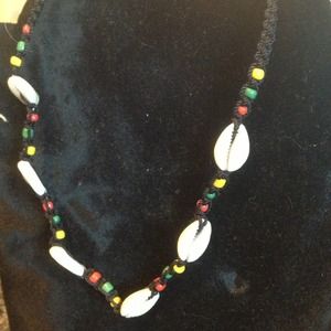 Seashell rasta necklace