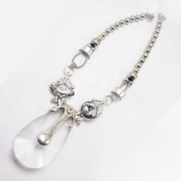 Brushed giant stone necklace - Picture 1 of 1