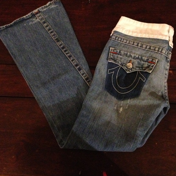 True Religion Denim - True Religion White Waistband Jeans