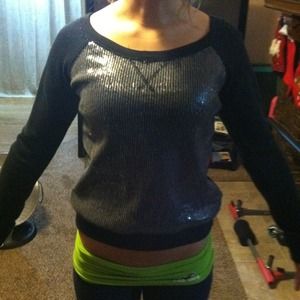 Black sequined top:)