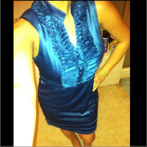 Fully lined teal dress