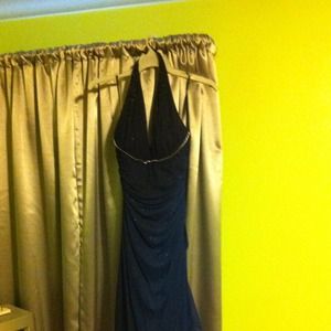 Formal dress. Midnight black to blue