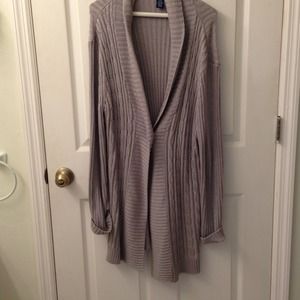 Long grey sweater that sparkles. Size 16