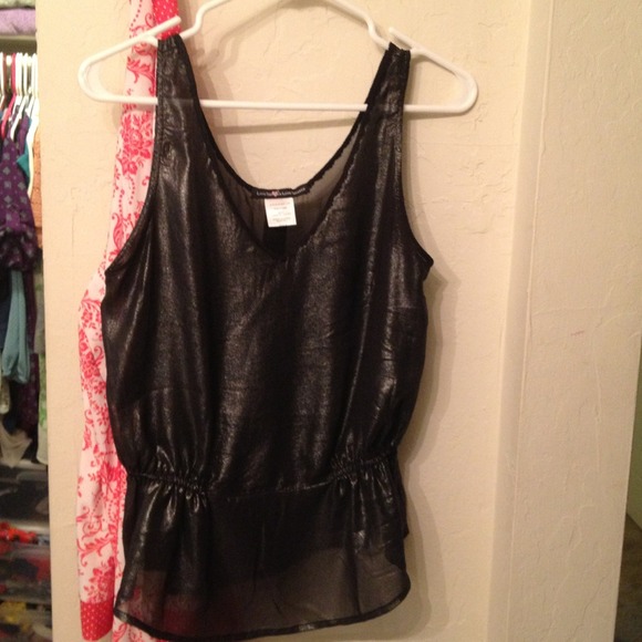 Sheer metallic top