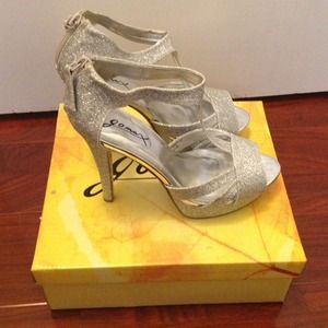 Silver Glittery High Heels