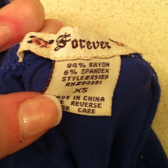 💗Royal Blue strapless top w/ turquoise detail💗 - Picture 3 of 3