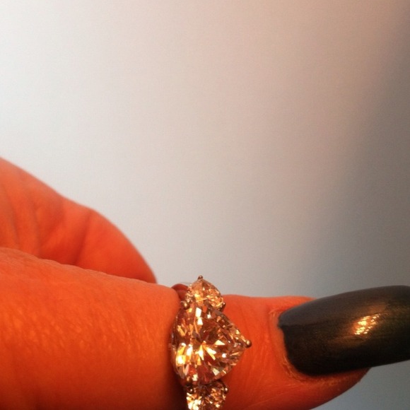 Diamond heart ring. Cubic. Size 8
