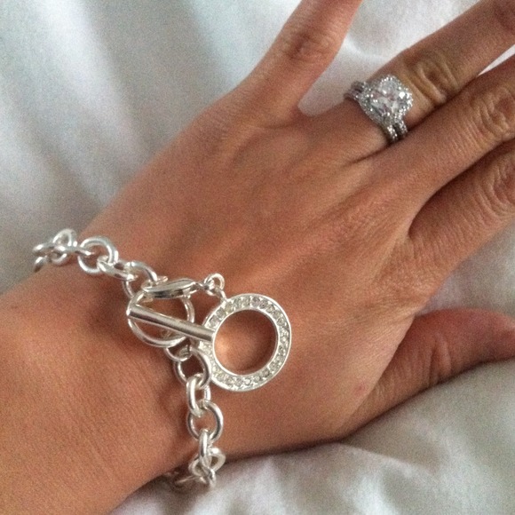 Nordstrom Crystal Collection Charm Toggle Bracelet - Picture 3 of 4