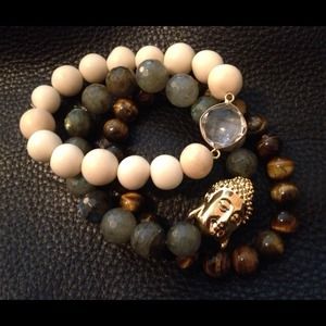 Handmade Stretch Buddha and Gemstone Bracelets