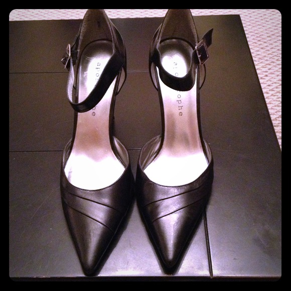 Black strapped heels