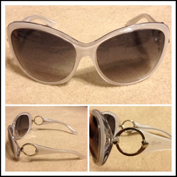 GUCCI PEARL WHITE SUNGLASSES - Picture 3 of 4