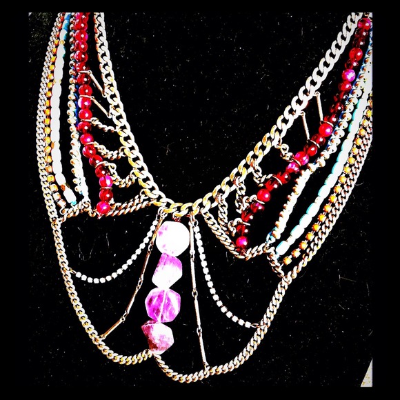 Chunky multi colored necklace