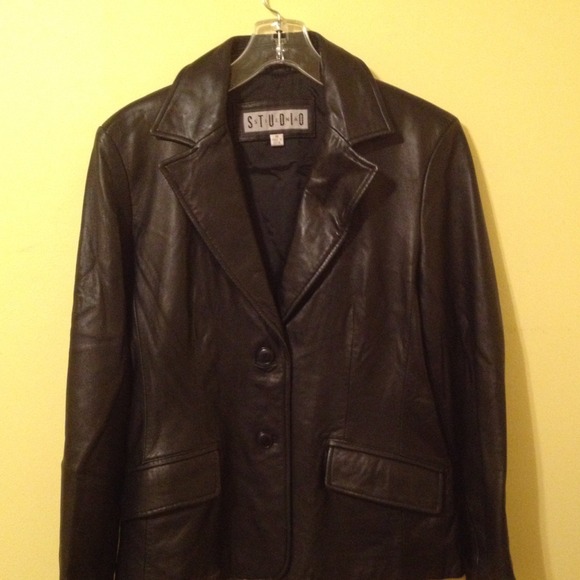 Jackets & Blazers - black leather jacket🎁