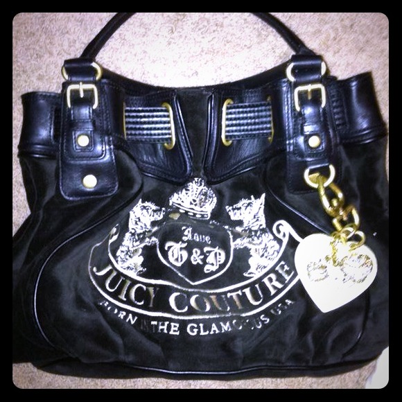 **NEW** Juicy Couture Black Velour Purse.