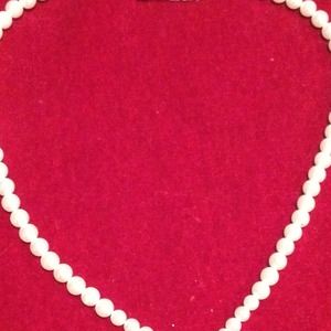 Costume Pearl and tear drop diamond necklace