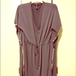 Gray, drapy, silver sequined dress or tunic top