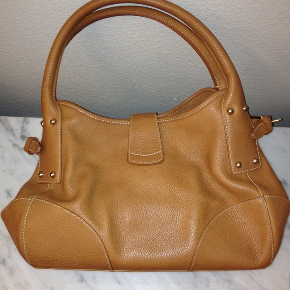 Authentic Dooney and Bourke Logo Lock Satchel - Picture 2 of 4