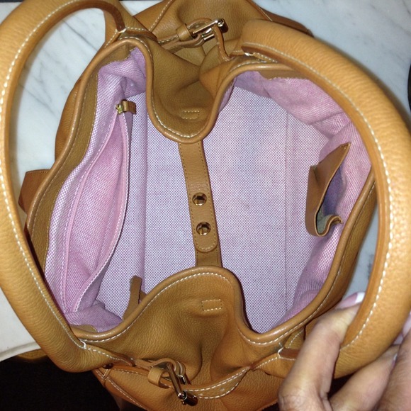 Authentic Dooney and Bourke Logo Lock Satchel - Picture 3 of 4