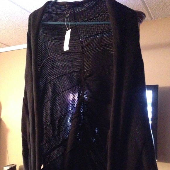 New york&co cable sweater cardigan brand new (blk)