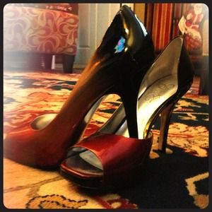Jessica Simpson metallic stilettos