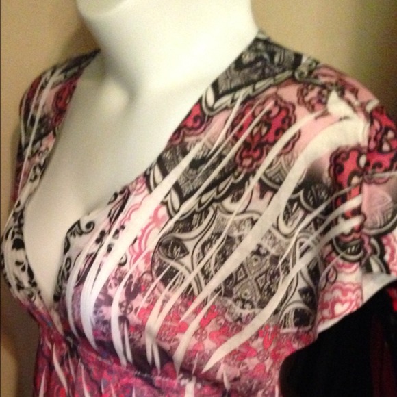 NWOT pink Ed hardy like tattoo dress tribal 8 10 - Picture 1 of 4