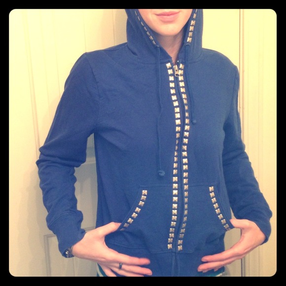 Blue studded jacket - Picture 1 of 2