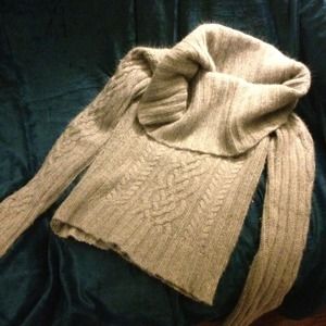 Abercrombie and Fitch Grey Cowl-neck Sweater