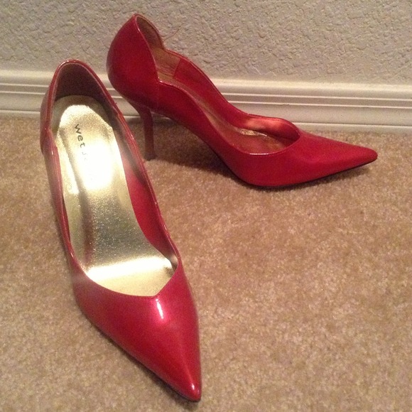Wet Seal Red Heels Sz 8.5