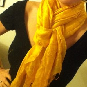 Yellow Silk Scarf