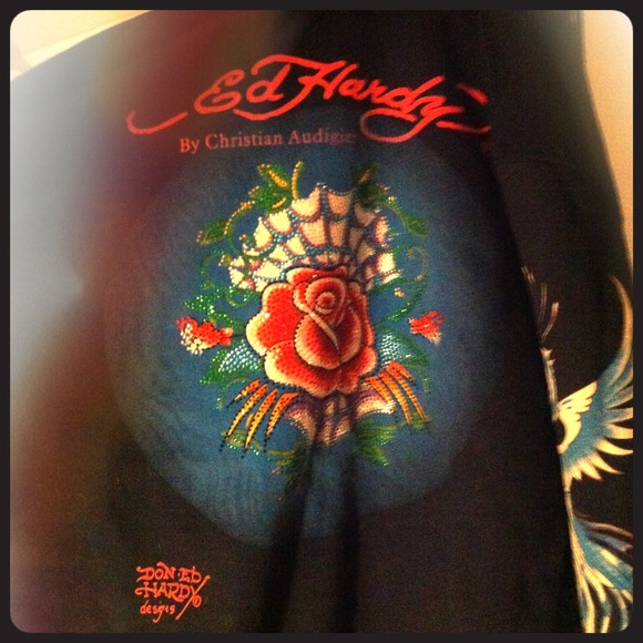 Peace, Love & Tattoos Ed Hardy hoodie