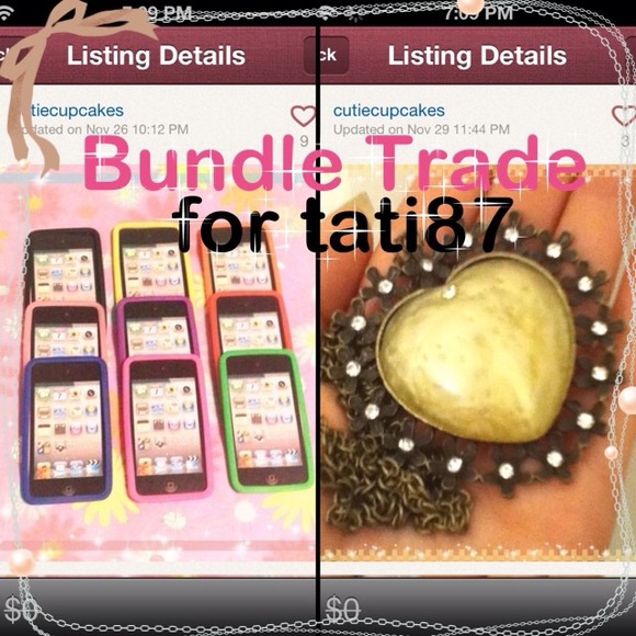 7 soft iPod cases and pretty heart necklace🎀