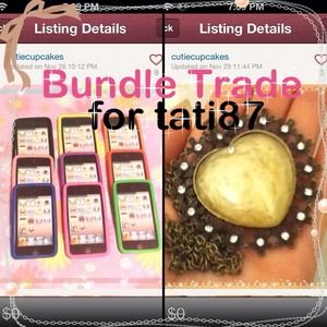 7 soft iPod cases and pretty heart necklace🎀