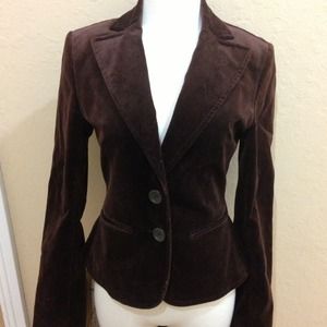Express Velour Brown Blazer Jacket Small