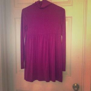 Raspberry long sleeve dress