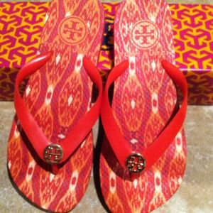 Tory Burch Red Volcano Flip Flop