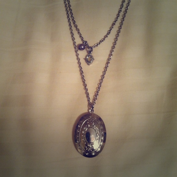 SOLD H&M Double Chain Locket Necklace