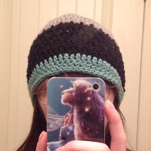 Crochet knitted beanie/hat