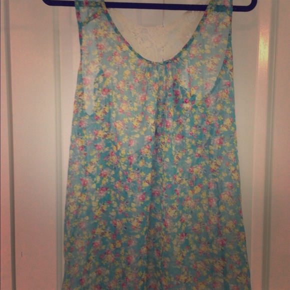 Reserved for piper703Pastel floral racer back tank