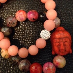 Handmade Stretch Buddha and Shamballa Bracelets