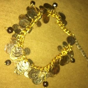 Gold gypsy style bracelet