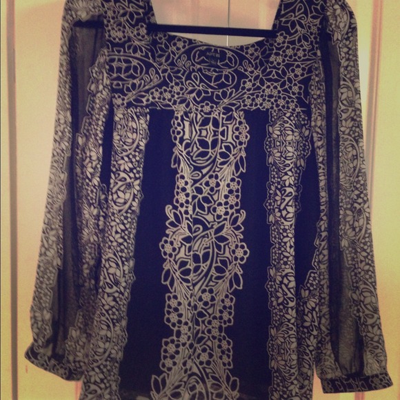 Reserved for piper703****Great black chiffon top