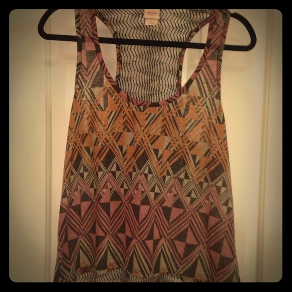 Sold Brown hi lo racer back tank