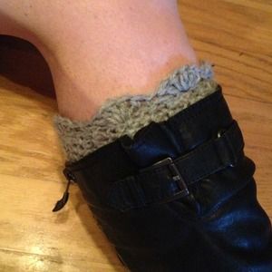 Crochet boot cuffs. Tan still available!