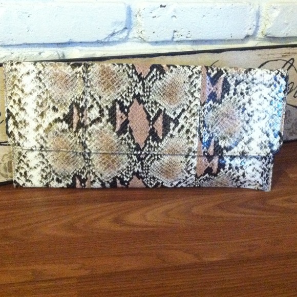 Snakeskin medium size clutch