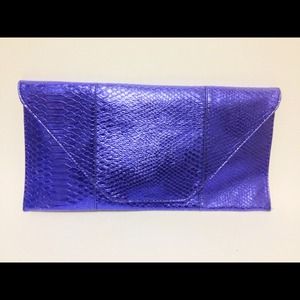 Reptile Blue Envelope Clutch