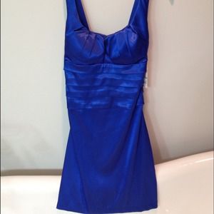 B. Darlin Satin Blue Dress