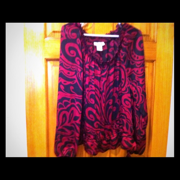 Reduced!!  Half off! Maroon and black  tie shirt