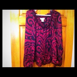 Reduced!!  Half off! Maroon and black  tie shirt