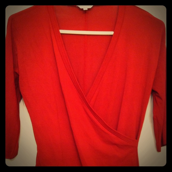 Gorgeous glam red wrap shirt