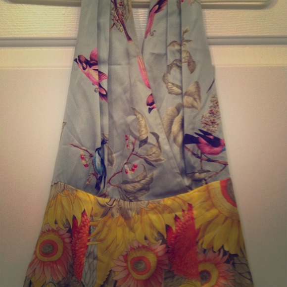 Vintage inspired floral halter.